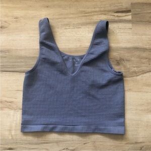 Aeropostale Textured Blue Crop Top